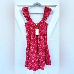 🔥Closet Clearout!🔥 Band Of The Free Red Floral Mini Dress